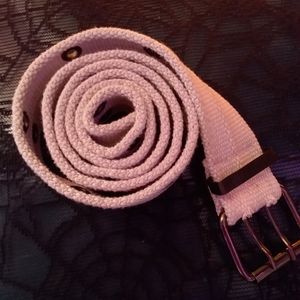 beige double grommet belt